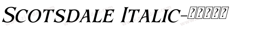 Scotsdale Italic字体转换